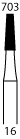 Tungsten Carbide Burs (FG) Taper Fissure Cross Cut - Size 702 (6/pack) C33.016FG