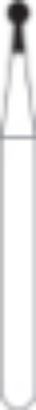 Picture of FG Diamond Burs - ROUND  with COLLAR (002)  -  Size 012 MEDIUM Grit  (5/pack)