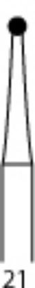 Picture of Tungsten Carbide Burs (Long Shank 26mm) - Round - Size 7 (5/pack)