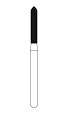 FG Diamond Burs - TORPEDO (289)  -  Size 014 COARSE Grit  (5/pack)