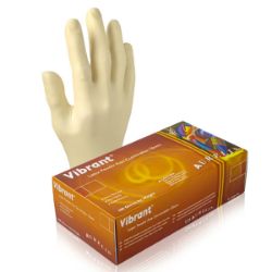 Picture of Aurelia Vibrant LATEX Examination Gloves / PF / Medium (100)