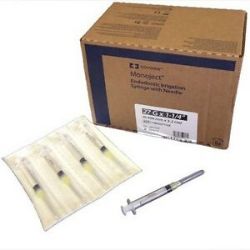 Monoject Endodontic Irrigation Syringe with Needle - 27g Yellow (100/box)