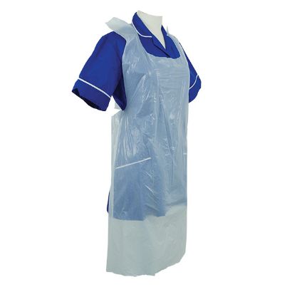 Picture of Heavy Duty Flat Pack Polythene Aprons - White (100)(2000020)(DB01/W)