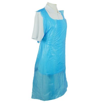 Picture of Heavy Duty Flat Pack Polythene Aprons - Blue (100)(21200023)