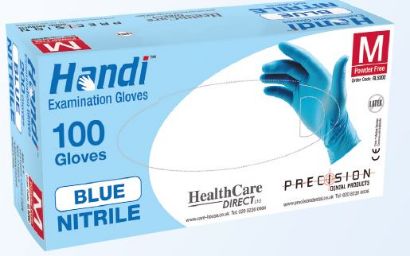 Picture for category Blue Nitrile Powder Free Gloves (100)
