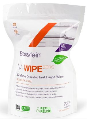 Picture of Bossklein V-Wipe Zero - Surface Disinfectant ALCOHOL FREE Large Wipe Refills (200/pack)