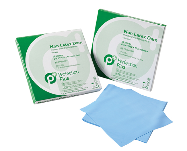 Non Latex Dam - Medium Blue - 6 x 6" - Bulk Pack