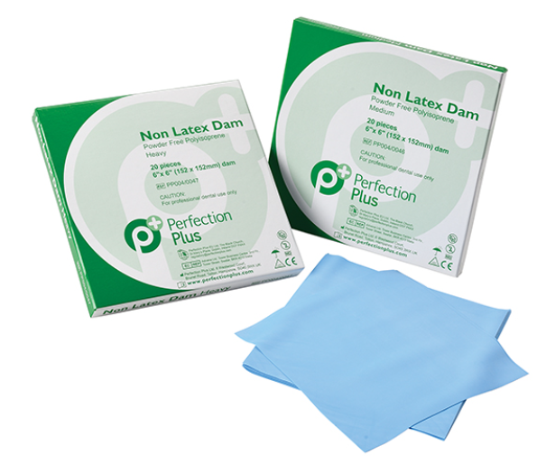 Non Latex Dam - Heavy Blue - 6 x 6" - Bulk Pack (80 Sheets)