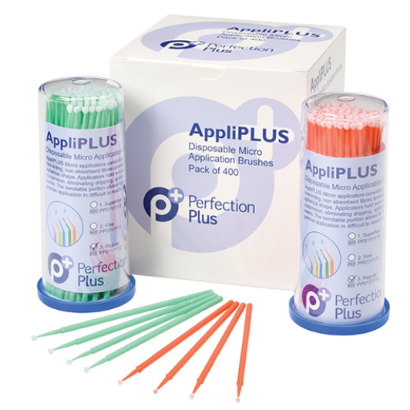 AppliPlus Disposable Micro Application Brushes - Superfine (400/pack) White/Purple