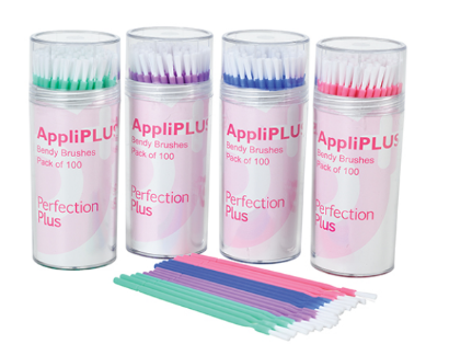 AppliPLUS Bendy Brush Assorted Pack -Blue, Green, Pink, Purple - (400/pack)