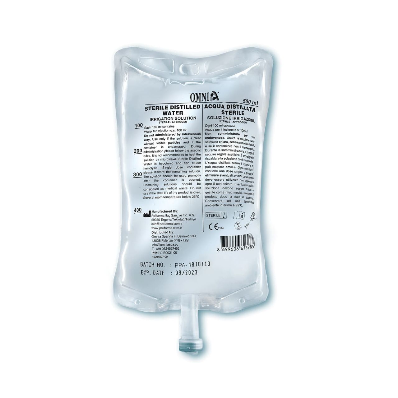 Picture of Omnia Saline 0.9% Solution 500ml (15/pack)