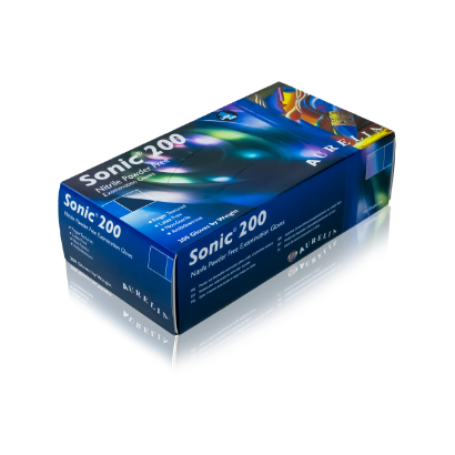 Picture of Sonic Blue Nitrile PF Gloves / Medium (200)