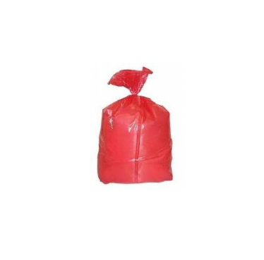 Red Fully Soluble (Hot Water) Laundry Bags (4 Rolls x 25pcs)