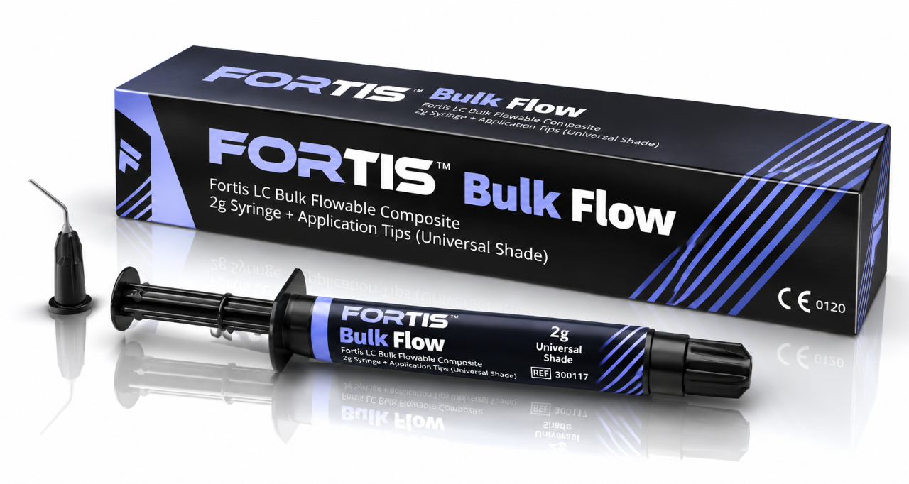 Fortis Brand LC Bulk Flowable Composite 2g Syringe + Application Tips (Universal Shade)